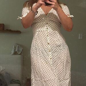 Anthropologie Long Polka Dot Dress